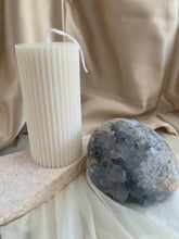 Load image into Gallery viewer, Small Ribbed Pillar Candle
