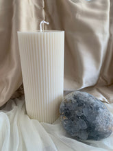 Load image into Gallery viewer, Medium Ribbed Pillar Candle