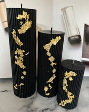 Load image into Gallery viewer, Ribbed Pillar Candle Set