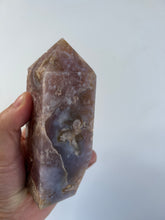 Load image into Gallery viewer, Pink Flower Agate Druzy Quartz Towers 01