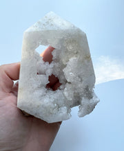 Load image into Gallery viewer, Clear Quartz Druzy Tower 05
