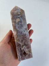 Load image into Gallery viewer, Pink Flower Agate Druzy Quartz Towers 02